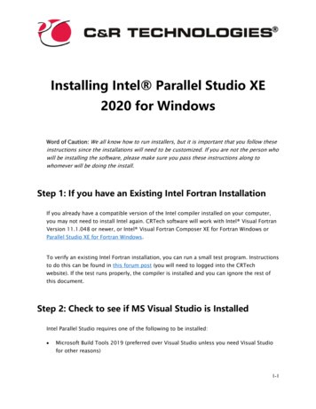 Installing Intel Parallel Studio XE - C&R Tech