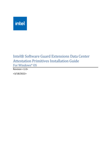 Intel Software Guard Extensions: Data Center Attestation Primitives .