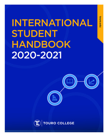 International Student Handbook - Gst.touro.edu