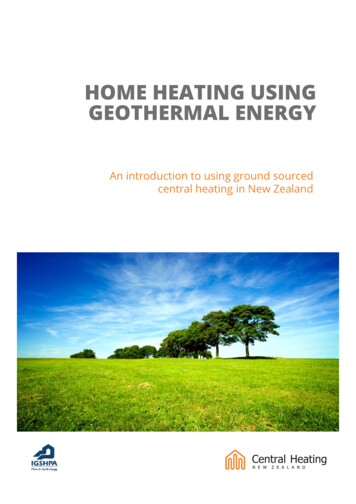 Home Heating Using Geothermal Energy