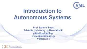 Introduction To Autonomous Systems - Icarus
