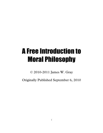 A Free Introduction To Moral Philosophy By James W. Gray