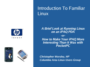 Introduction To Familiar Linux - CALUG