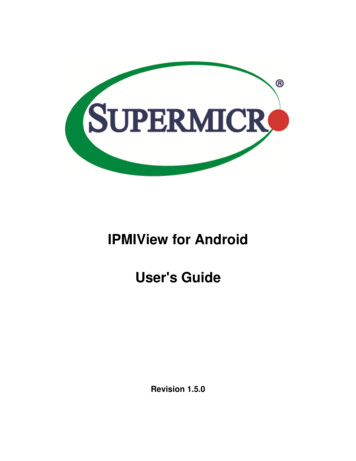 IPMIView For Android User's Guide