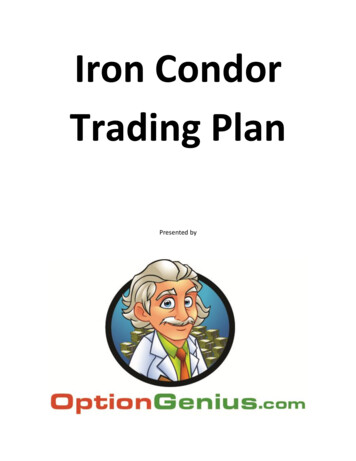 Iron Condor Trading Plan - Option Genius