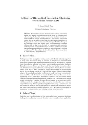 A Study Of Hierarchical Correlation Clustering For Scientiﬁc Volume Data