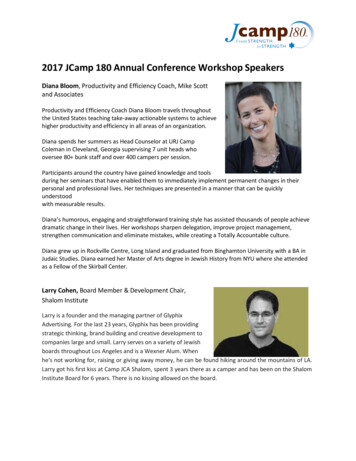 2017 JCamp 180 Annual Conference Workshop Speakers