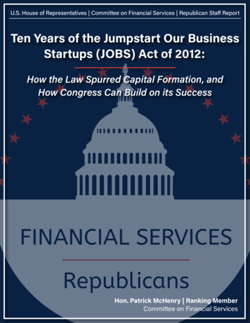Ten Years Of The Jumpstart Our Business Startups (JOBS) Act Of 2012