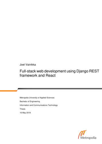 Full-stack Web Development Using Django REST Framework And React - Theseus