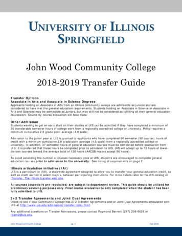 John Wood Community College 2018-2019 Transfer Guide