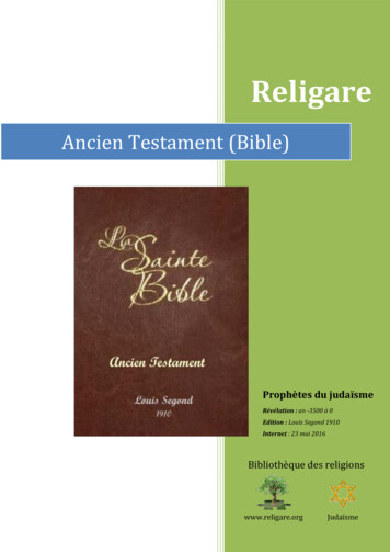 Ancien Testament (Bible) - Religare