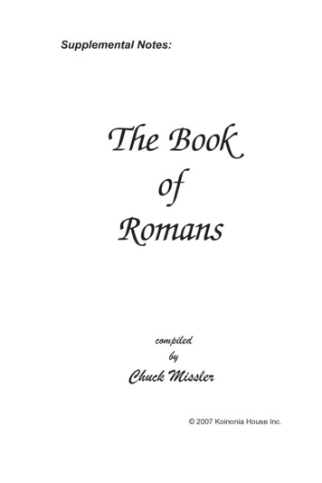 The Book Of Romans - The Moriah Foundation