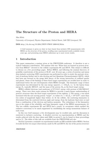 The Structure Of The Proton And HERA