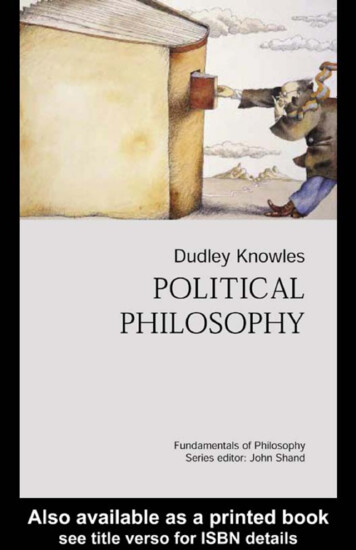 Political Philosophy - Analepsis