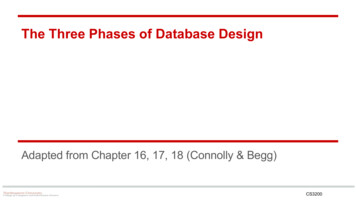 The Three Phases Of Database Design - CS 3200