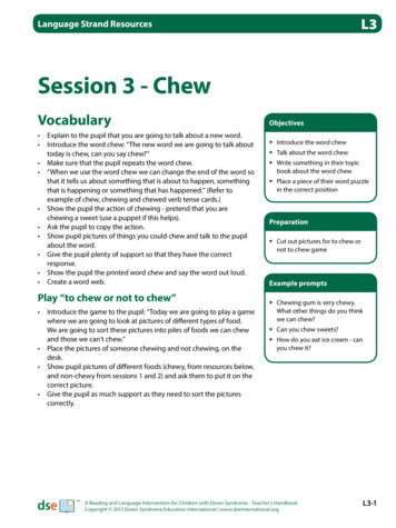 Session 3 - Chew