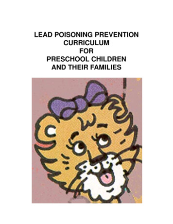 LEAD POISONING PREVENTION CURRICULUM FOR 