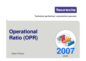 Operational Ratio (OPR) - Telecom Paris