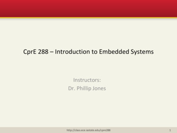 CprE 288 – Introduction To Embedded Systems