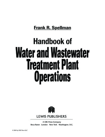 Handbook Of Water And Wastewater Treatment Plant 