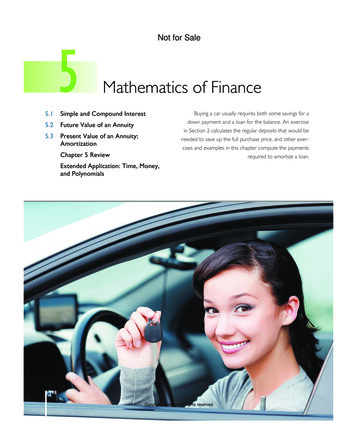 Mathematics Of Finance - Pearson