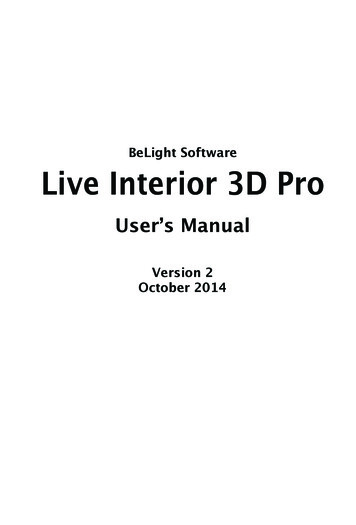 Live Interior 3D User Manual - BeLightSoft 
