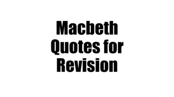 Macbeth Quotes For Revision - Schudio