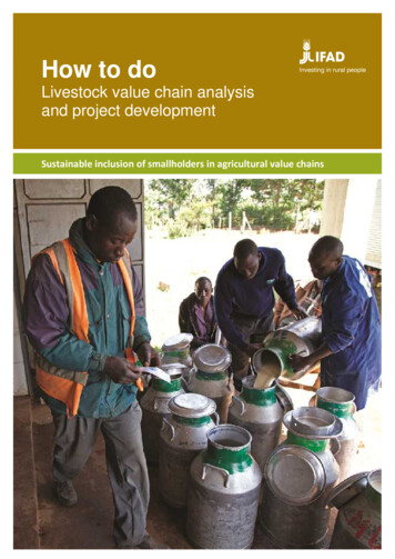 Livestock Value Chain Analysis And Project Development