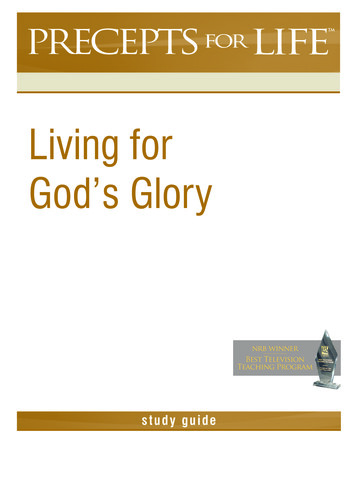 Living For God’s Glory - Precept