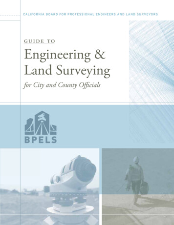 Guide To Engineering & Land Surveying - California