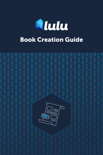 Book Creation Guide - Lulu 