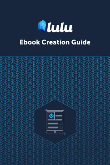 Ebook Creation Guide - Lulu 