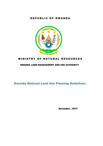 Rwanda National Land Use Planning Guidelines
