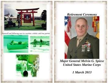 Ceremony Retirement - United States Marine Corps