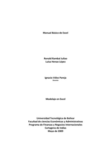 Manual Basico De Excel. Luisa Henao - Ronald Rambal
