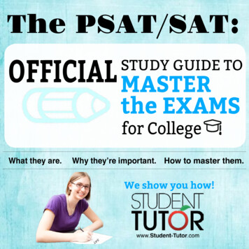The PSAT/SAT - Student-Tutor Education Blog