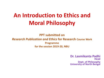An Introduction To Ethics And Moral Philosophy