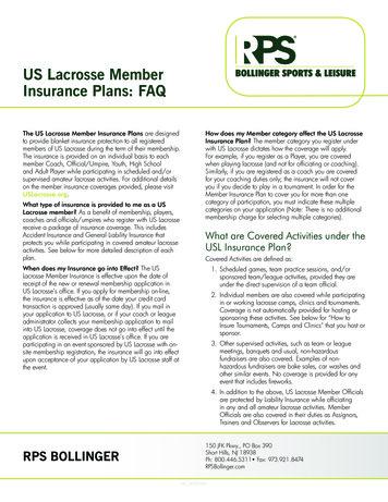 US Lacrosse Member Insurance Plans: FAQ