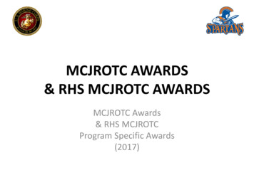 MCJROTC AWARDS & RHS MCJROTC AWARDS