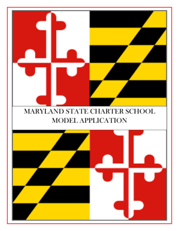 Maryland State Charter School Model Application - Ed