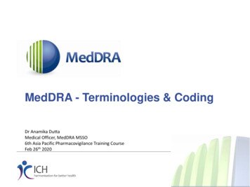 MedDRA - Terminologies & Coding