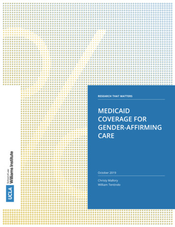 MEDICAID COVERAGE FOR GENDER-AFFIRMING CARE