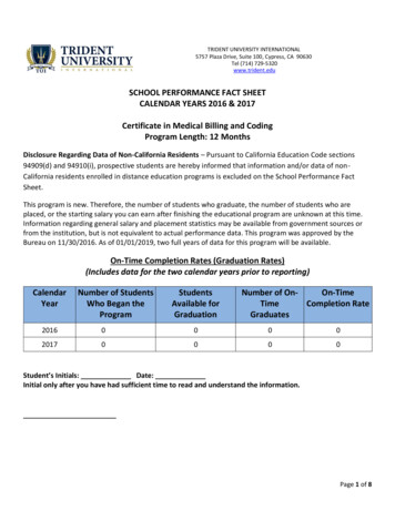 Medical Billing And Coding Certificate - Trident University International