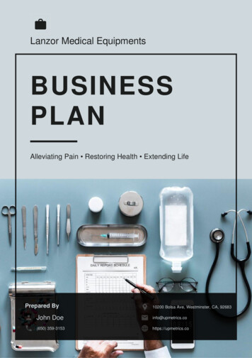 Lanzor Medical Equipments Business Plan Example Upmetrics
