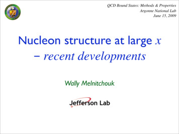 Nucleon Structure At Large X - Thomas Jefferson National .