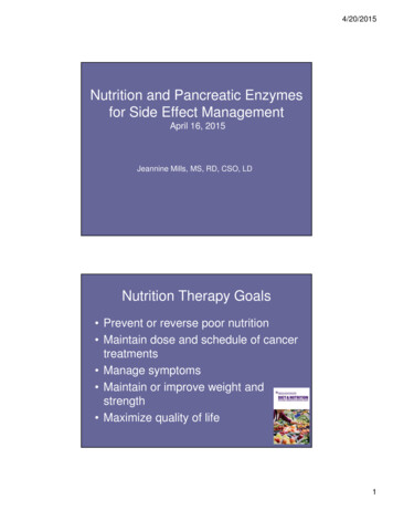 Mills Nutrition - Pancreatic Cancer Action Network