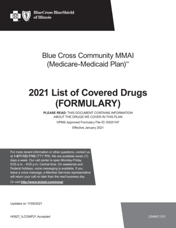 2021 List Of Covered Drugs (FORMULARY)