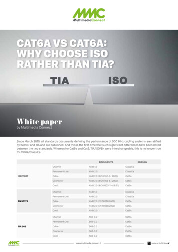 CAT6A VS CAT6A: WHY CHOOSE ISO RATHER THAN TIA? - CAE-Groupe