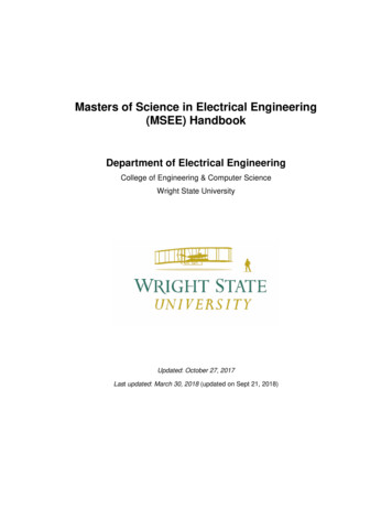 Masters Of Science In Electrical Engineering (MSEE) Handbook