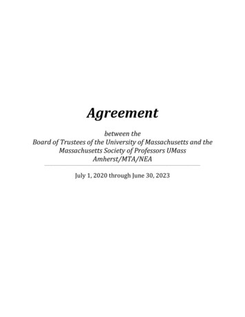 Agreement - Umassmsp 